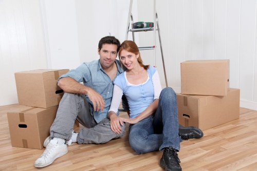 Household items being prepared for local removals in Enfieldwash