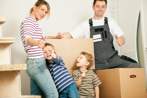 Business self storage in Enfieldwash with stacked boxes